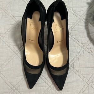 Christian Louboutin 39 1/2 worn 1 time red bottom scuffed see in pictures.